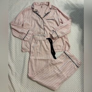 Victoria's Secret Pink Striped Womens Pajama 2 piece Set - Size Small